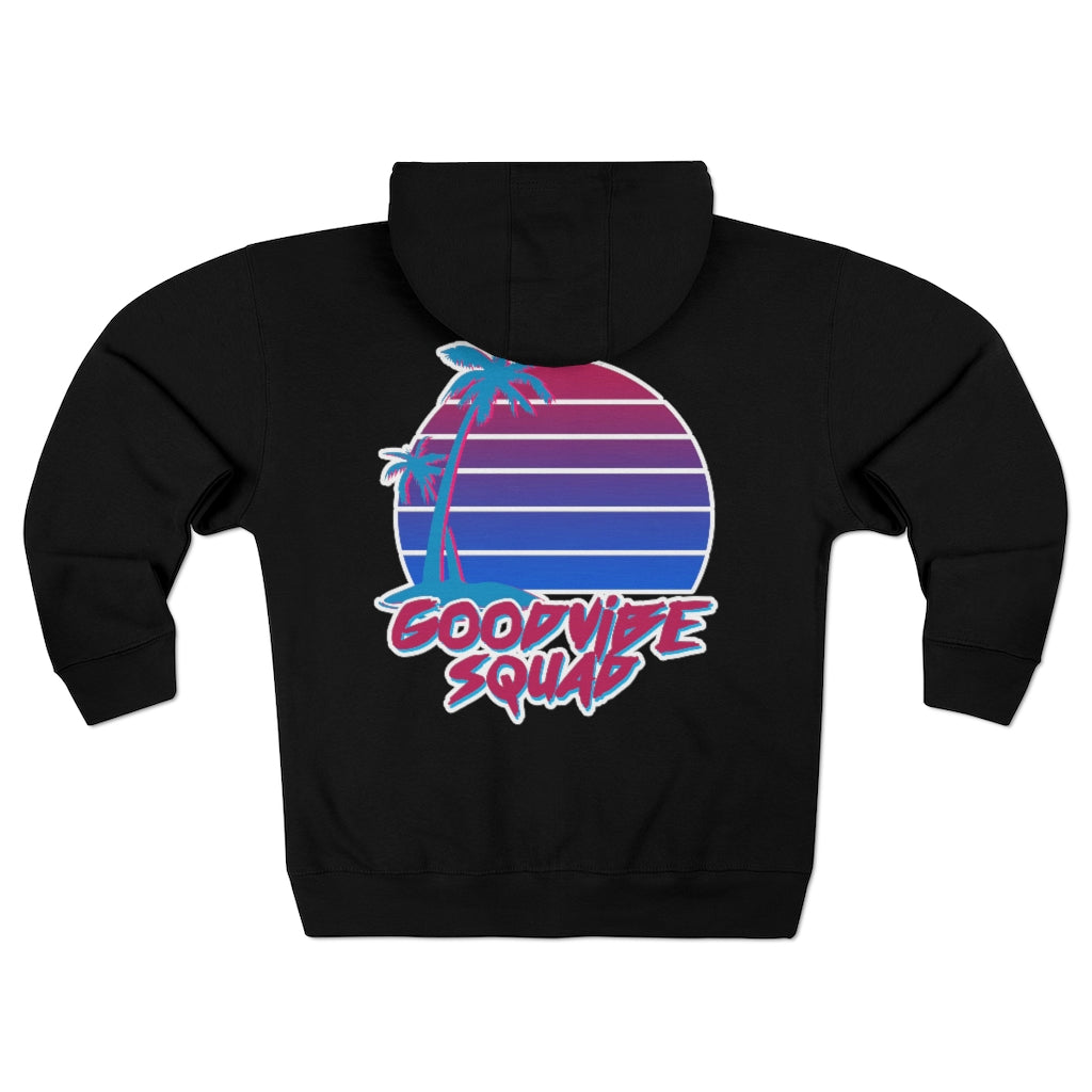 Miami Vice Chill Aqua/Purple Unisex Premium Full Zip Hoodie