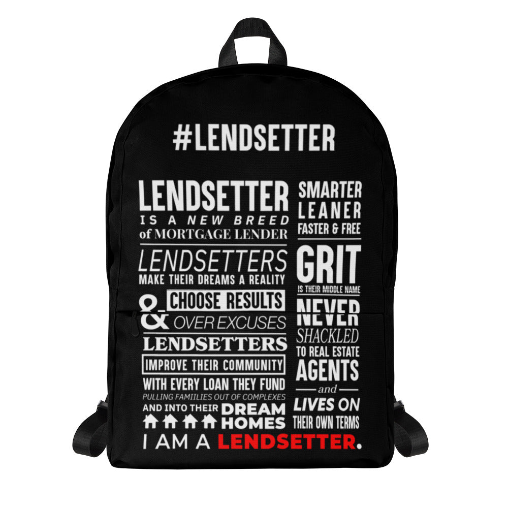 #Lendsetter backpack