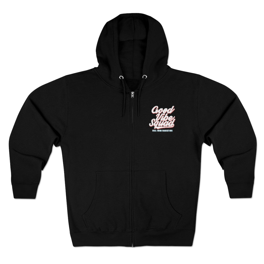 Chill Soft Red/Blue Front Print Unisex Premium Full Zip Hoodie
