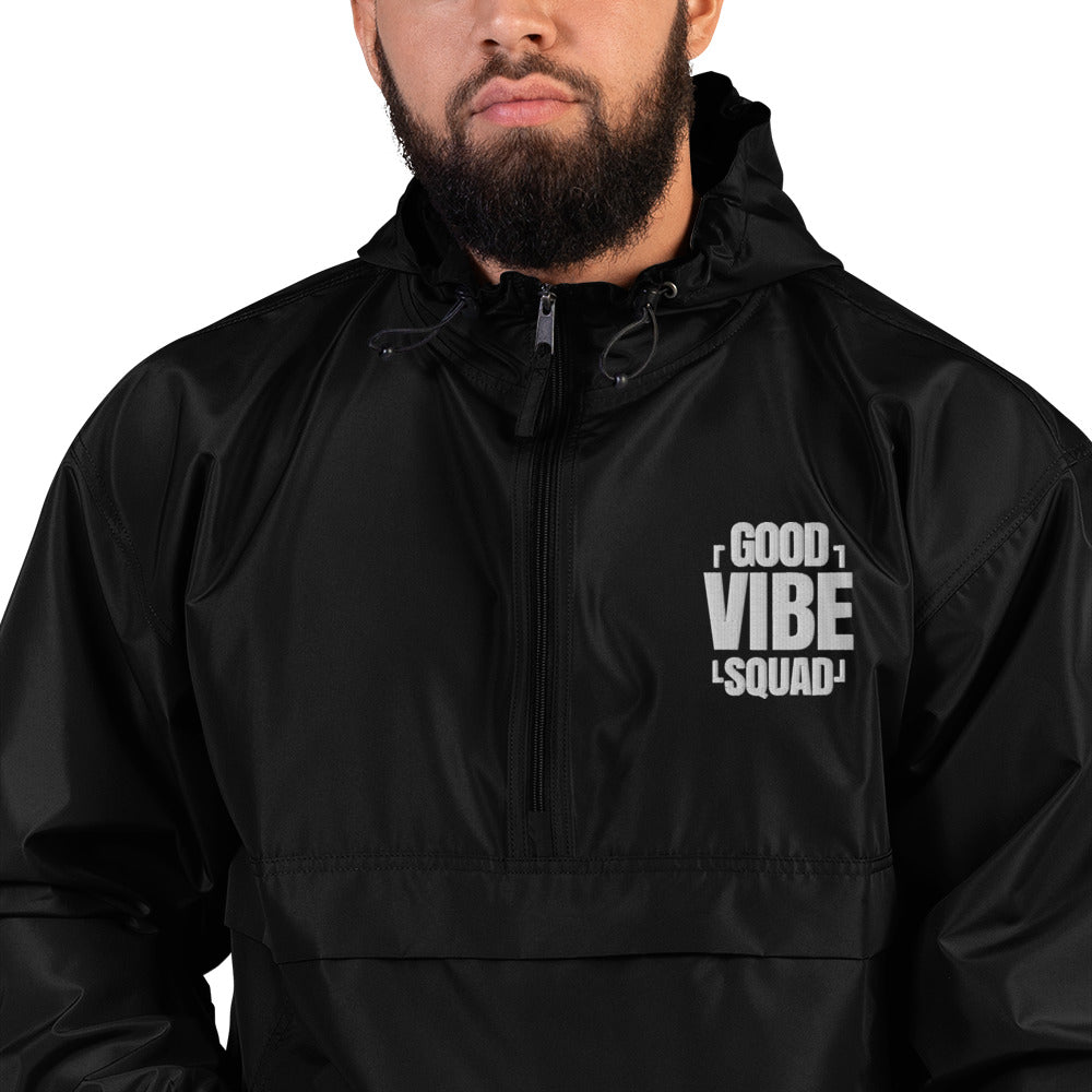 Good Vibe Squad Embroidered Champion Packable Jacket