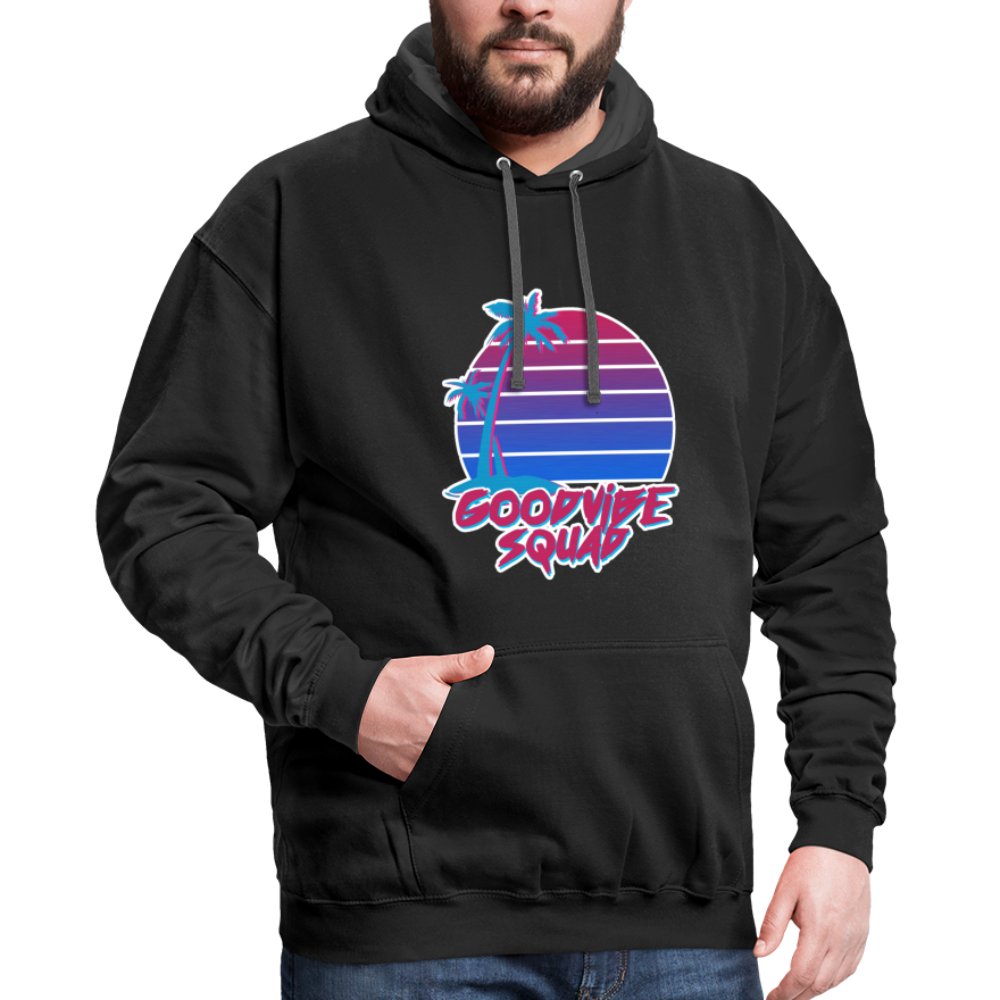 Miami Vice Unisex Contrast Hoodie - black/asphalt