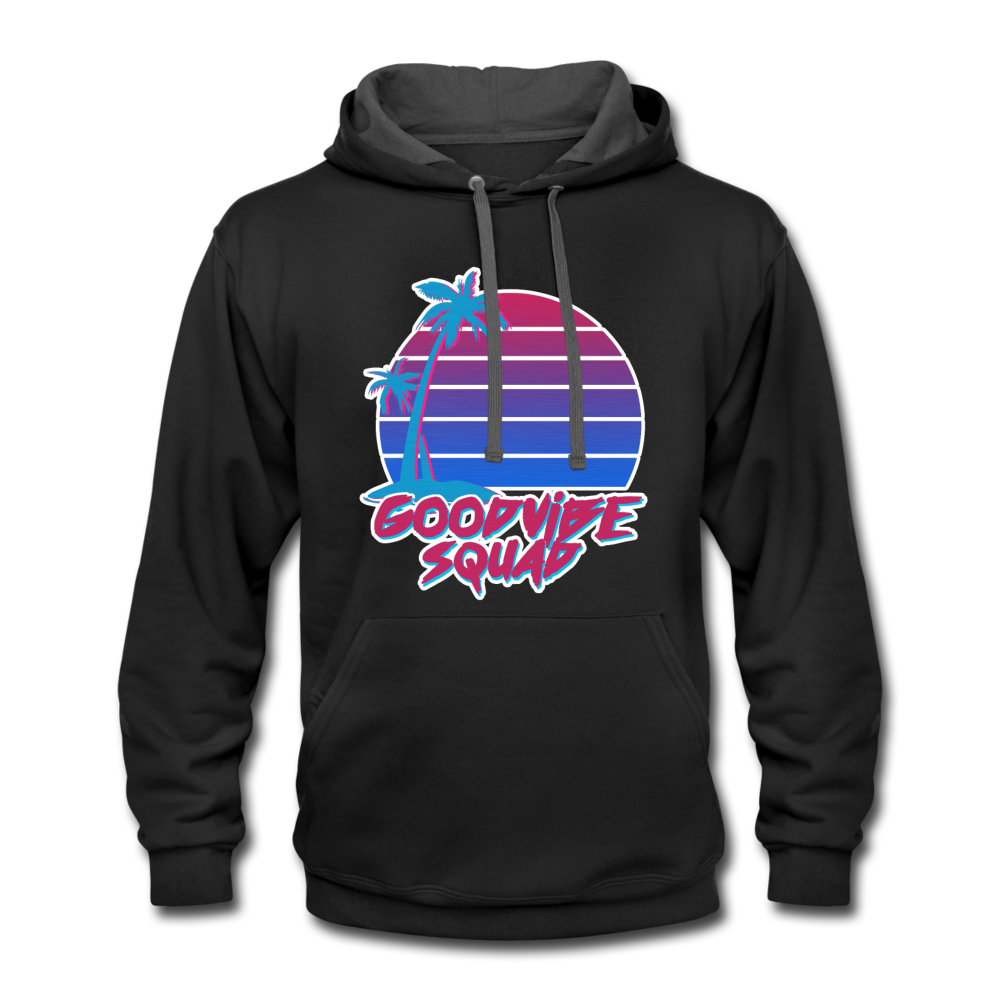Miami Vice Unisex Contrast Hoodie - black/asphalt