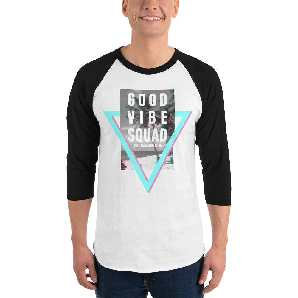 Beach 3/4 sleeve raglan shirt