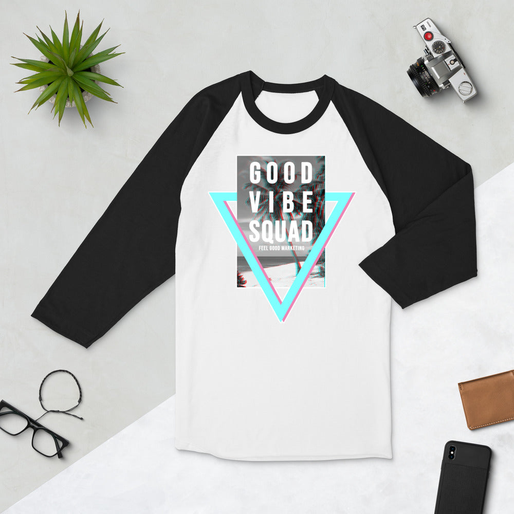 Beach 3/4 sleeve raglan shirt